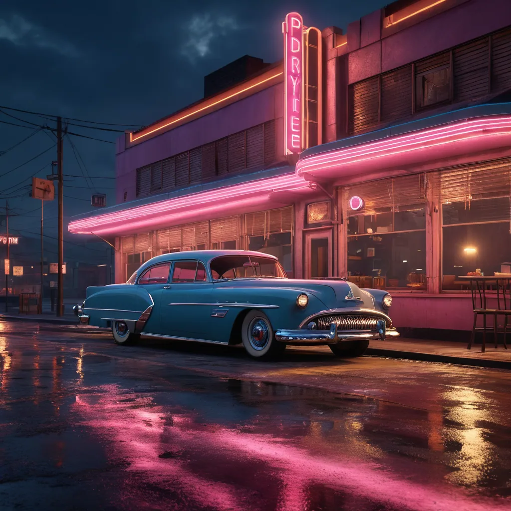 Neon Vice City street - original gtavimods concept art